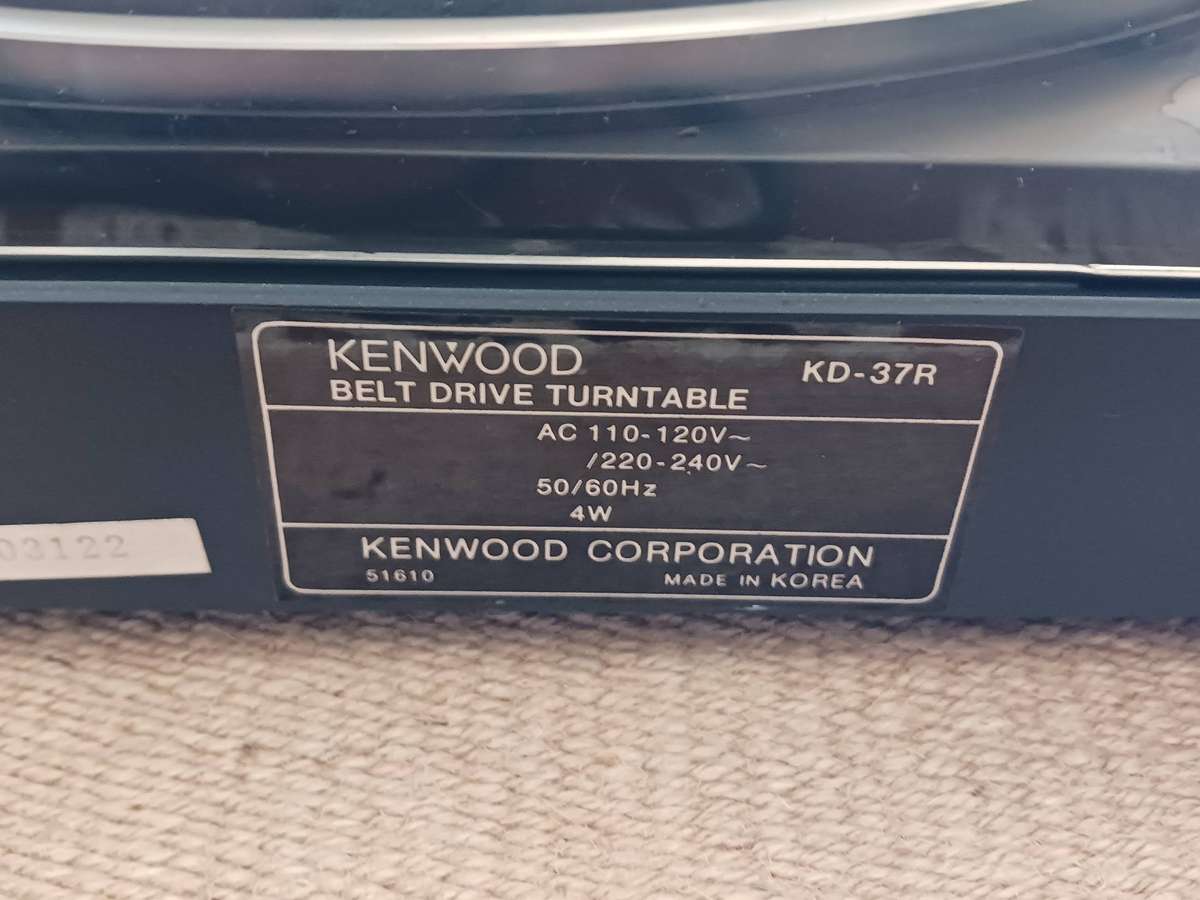 Kenwood Turntable - Model KD 37R ( in good working condition.)