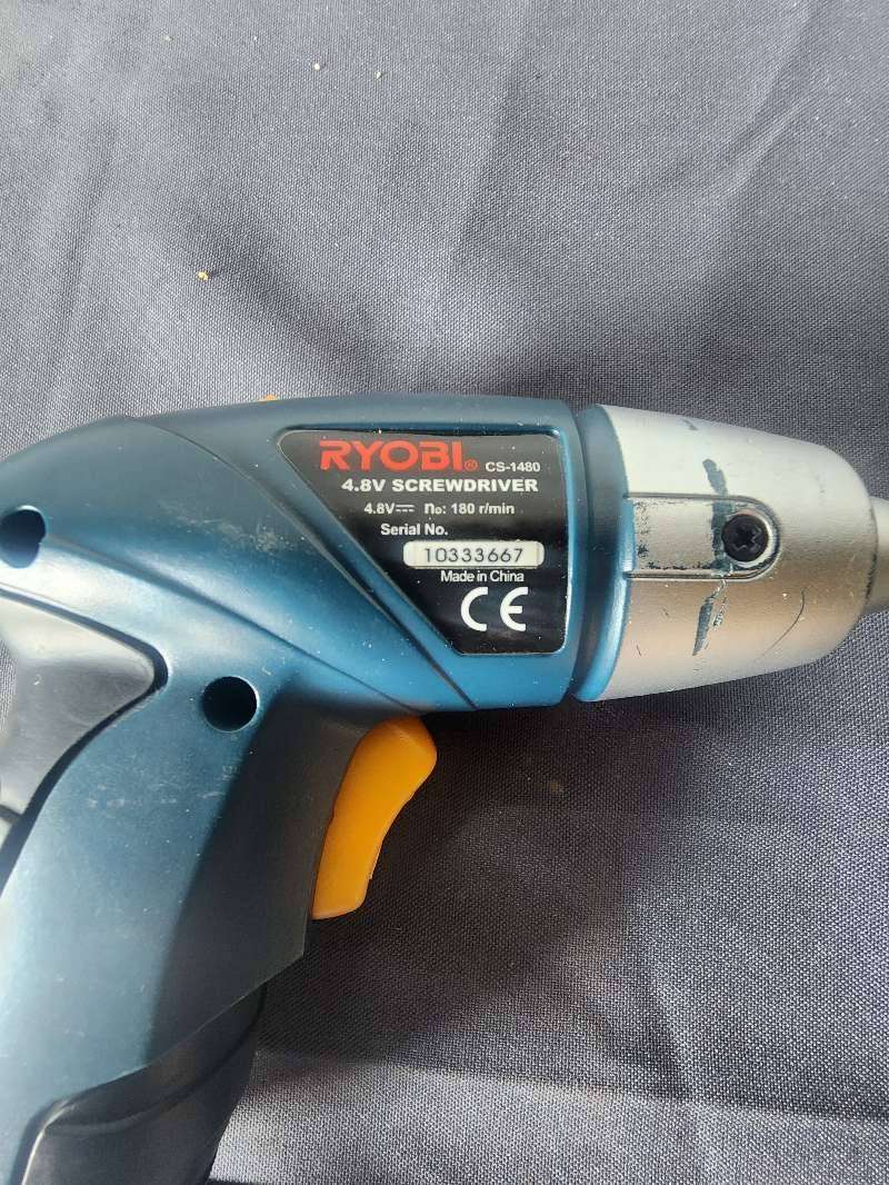 Ryobi CS-1480 4.8V CordlessScrewdriver + Charger - TestedWorking