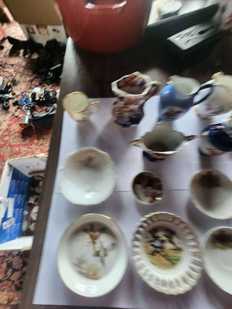 A collection of antique and vintage china and porcelain items,