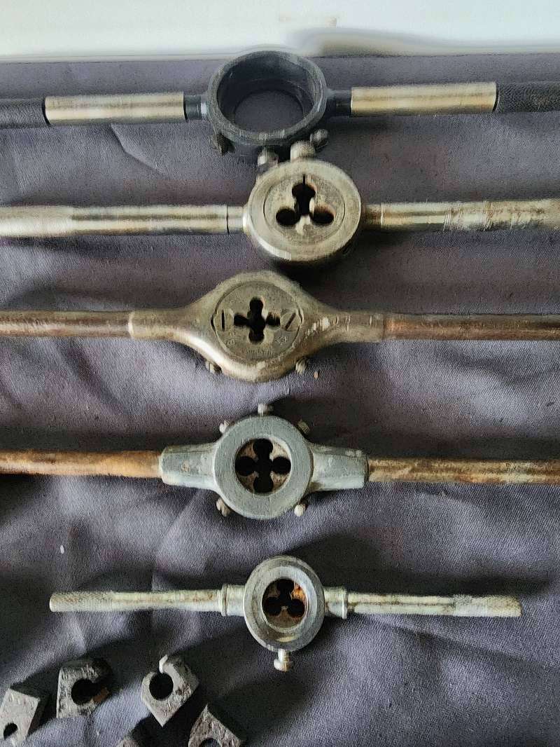 Huge Vintage Tap & Die Lot + DieStocks, Chasers & Gear Cutter.