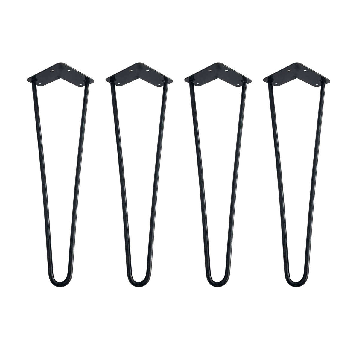SET of 4 - 45cm - 2 PIN Hairpin Leg for Coffee - Side Table  - Powder Coated Black