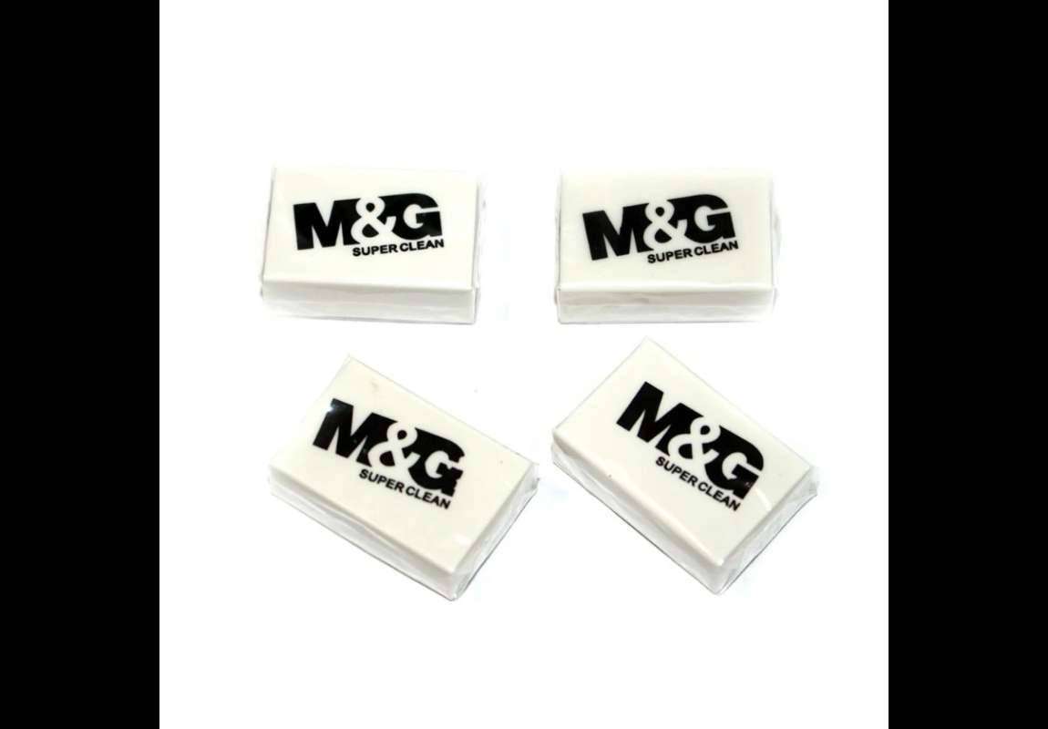 M&G Mini Dustless Erasers 6-Pack No-PVC Super Clean Pencil Erasers Bulk