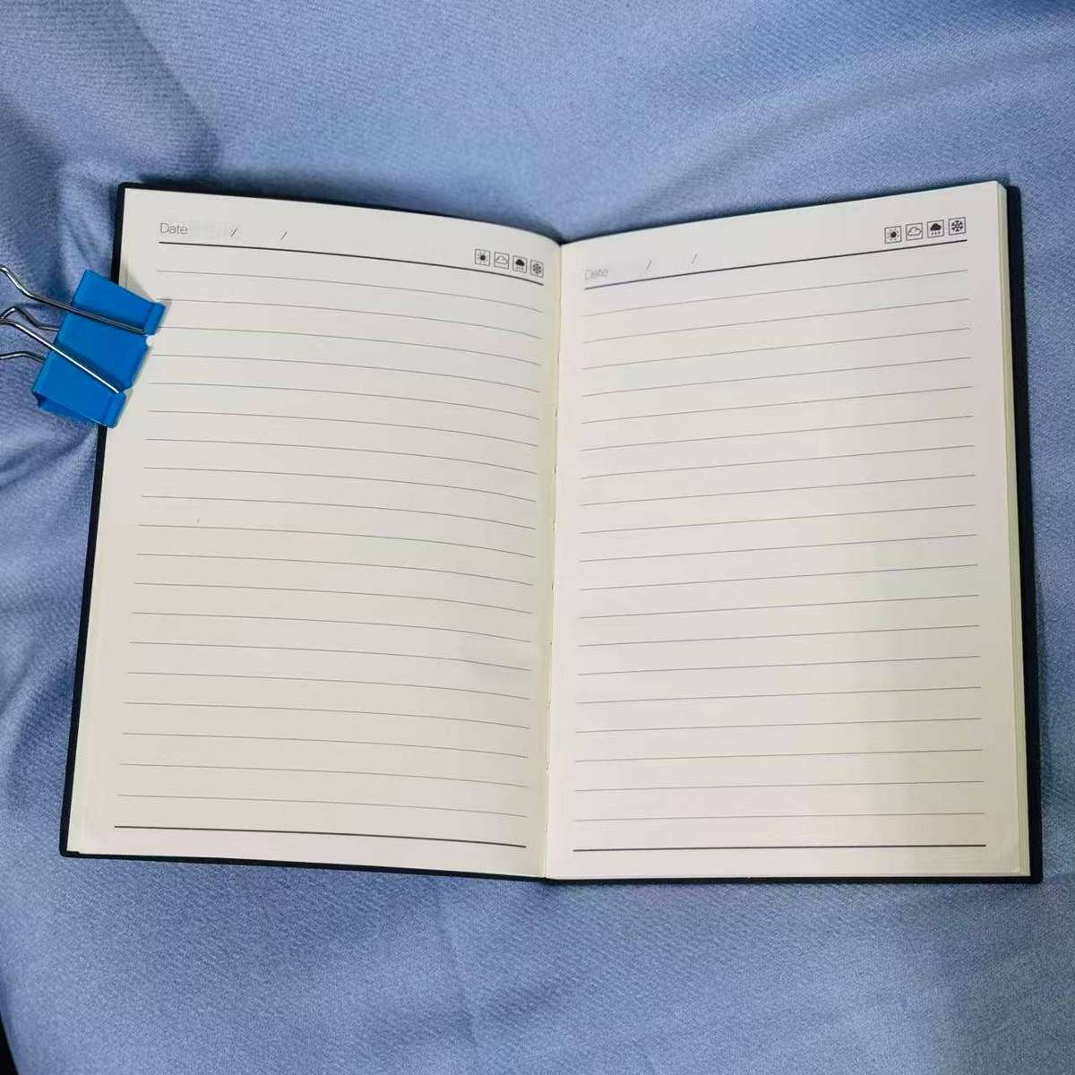 Premium M&G Black PU Leather cover Notebook, Lined Diary/Journal, A5 Business office school notebooK