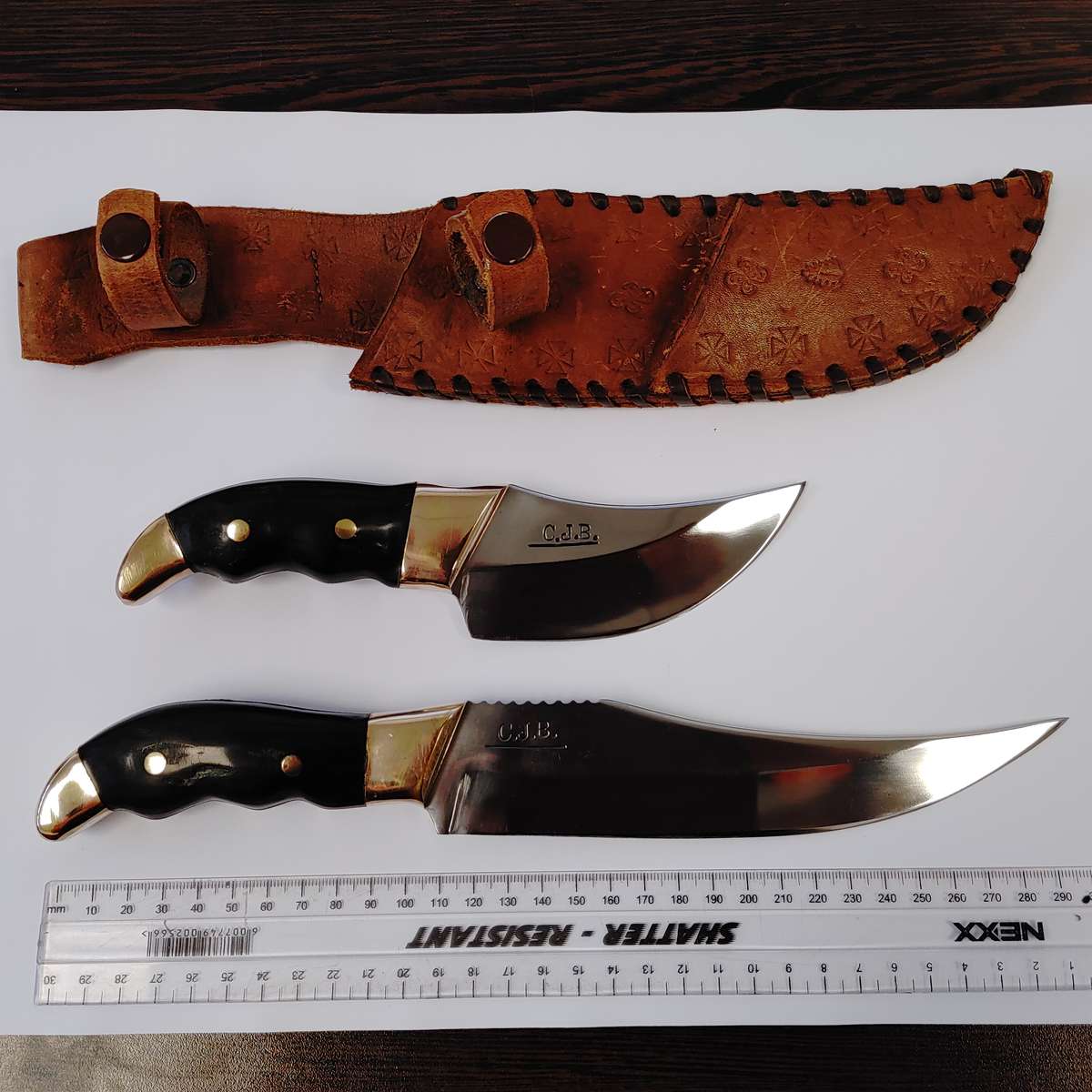 Custom Hand Crafted John G. Weeks Hunting Knife Set