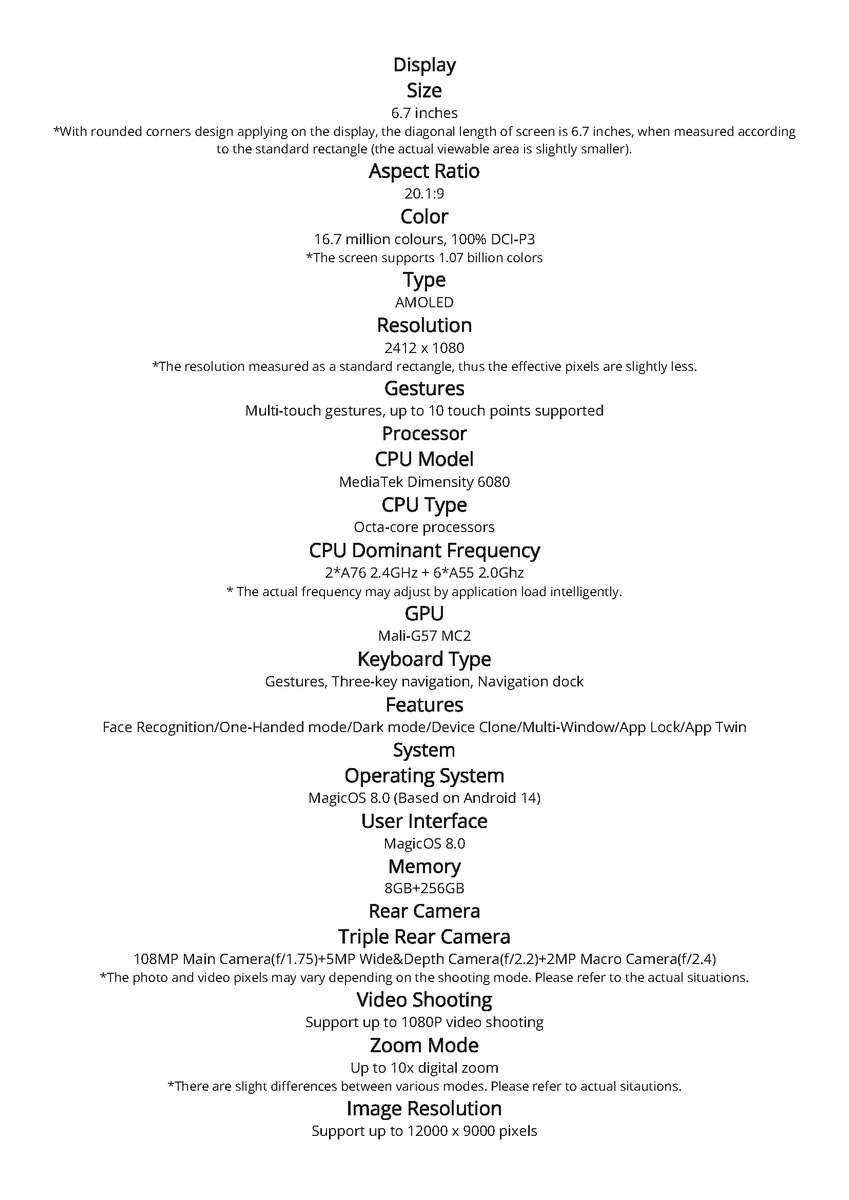 Amazing Deal ! HONOR 200 Lite Midnight Black 5G & Honor Bluetooth Earbuds