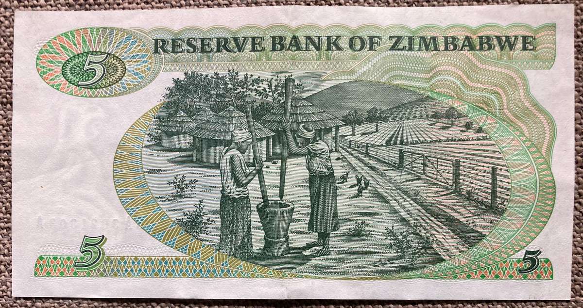 Zimbabwe 1980 $5 P2a Salisbury RARE