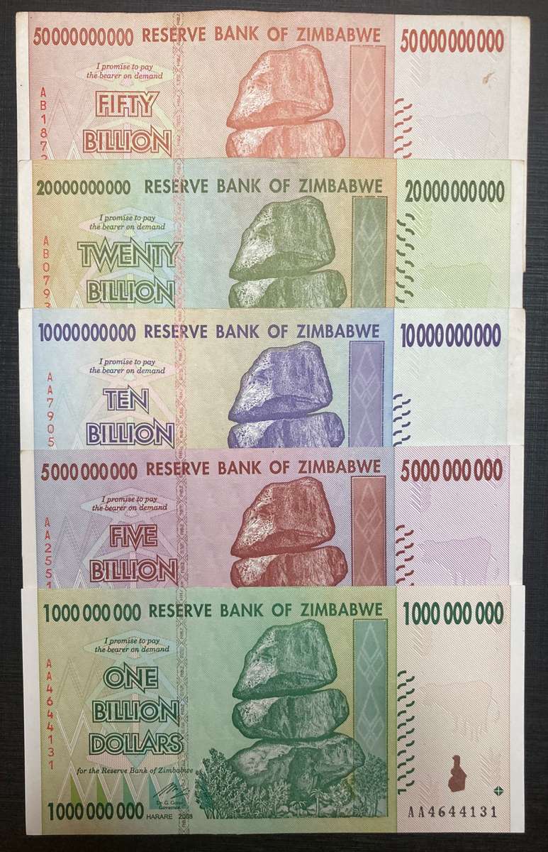 Zimbabwe Billion Dollar Set