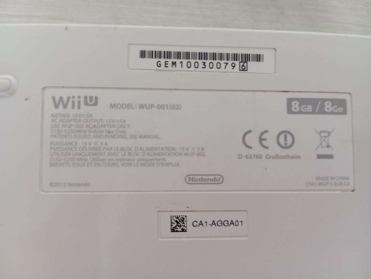 Nintendo wii u console
