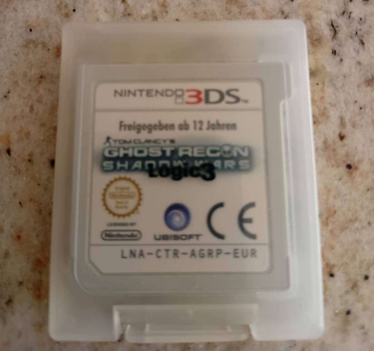 Nintendo 3ds console Black with memory card + Game Ghost Recon Shadow Wars