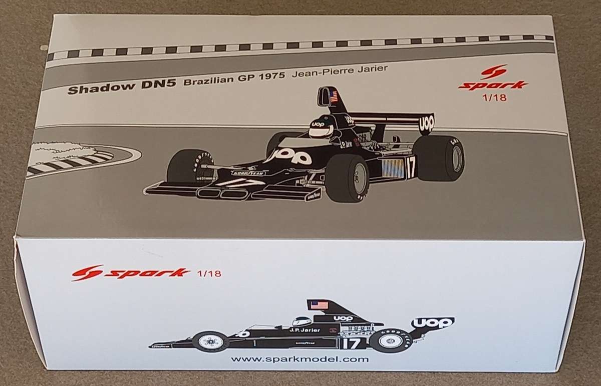 Shadow DN5 - Spark 1/18 - JP Jarier - 1975 - pole Brazil