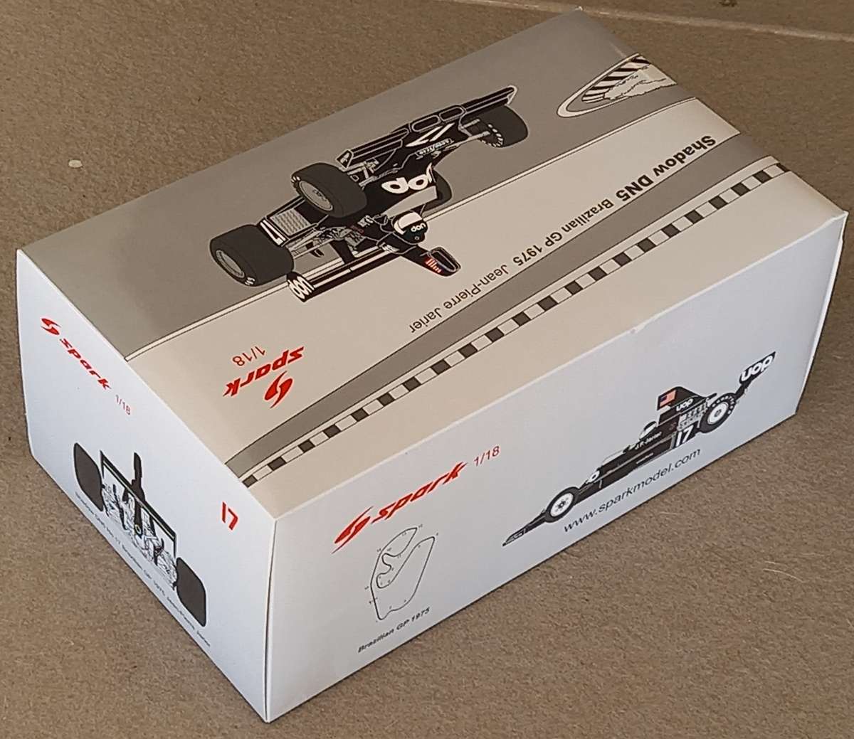 Shadow DN5 - Spark 1/18 - JP Jarier - 1975 - pole Brazil