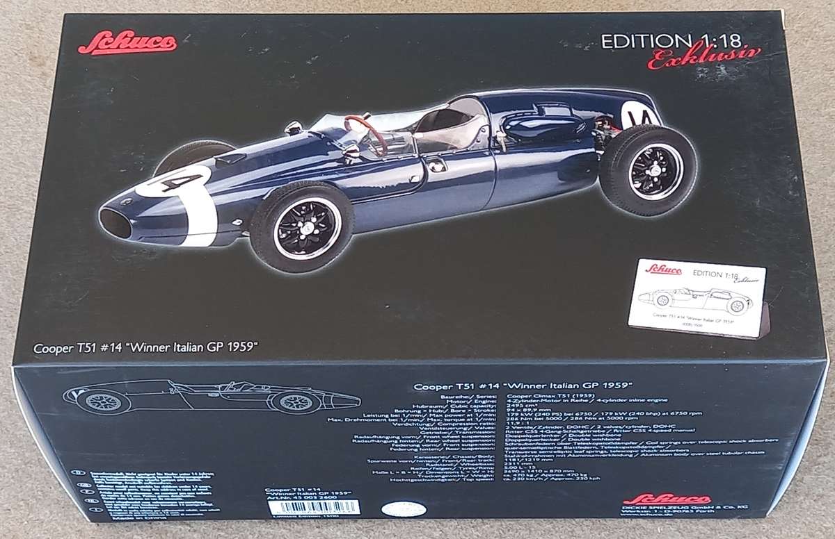 Cooper-Climax T51 - 1959 - Stirling Moss - winner Monza - Schuco 1/18 Limited Edition