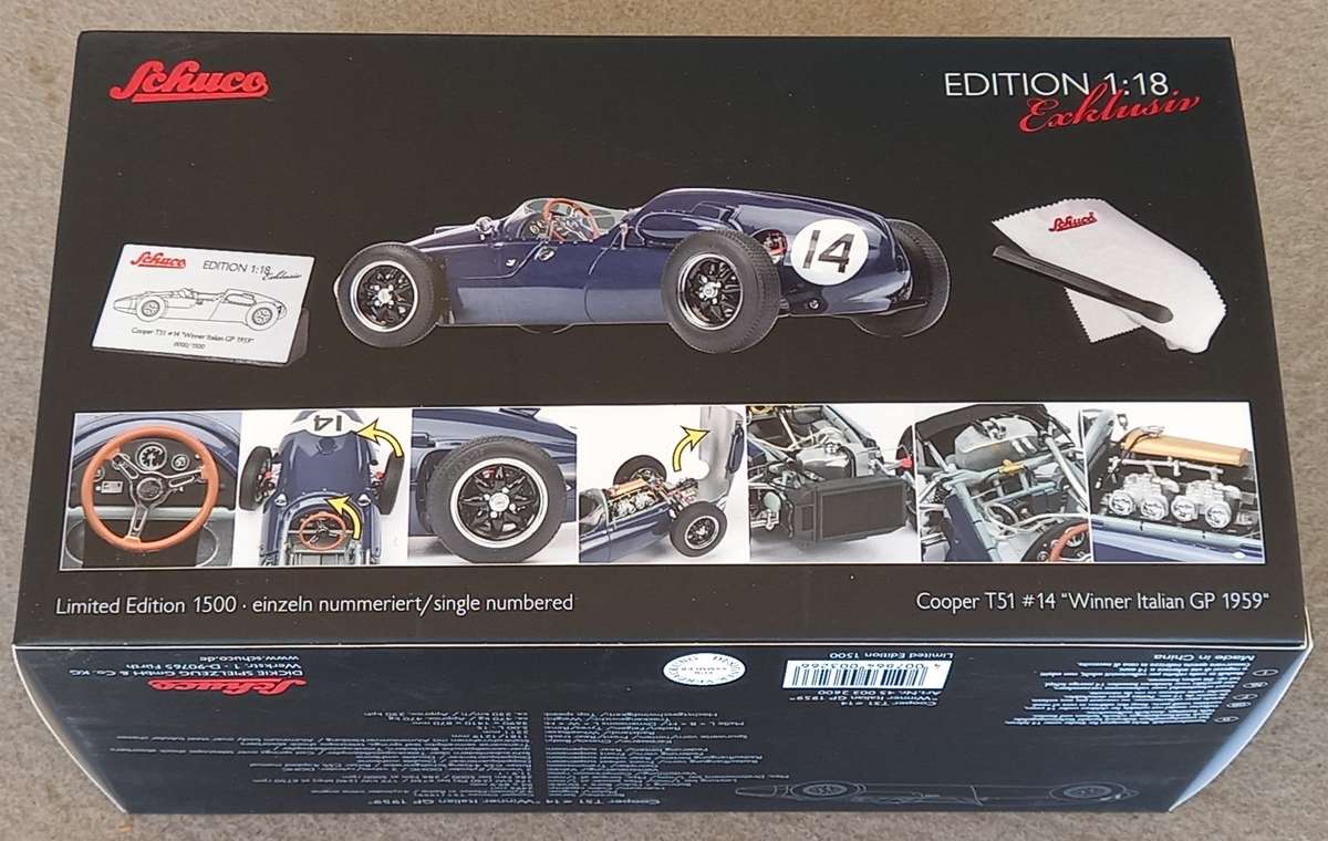 Cooper-Climax T51 - 1959 - Stirling Moss - winner Monza - Schuco 1/18 Limited Edition