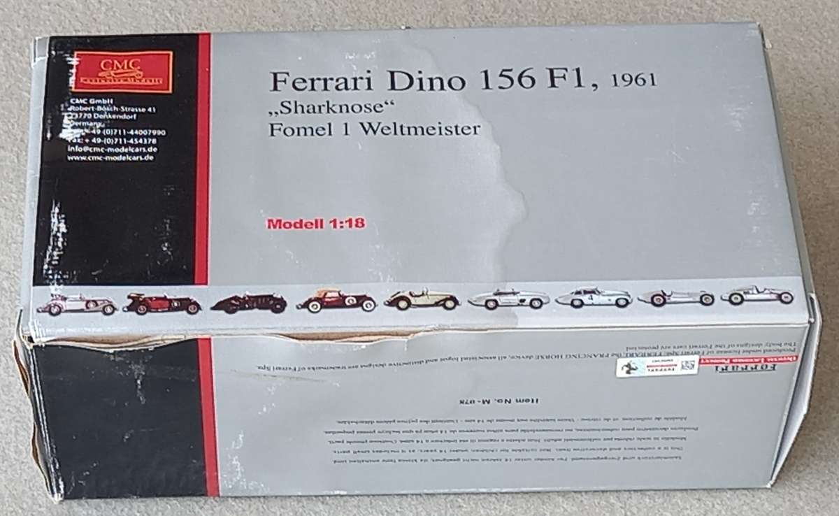 Ferrari Dino 156 - 1961 World Champion - P Hill - CMC 1/18