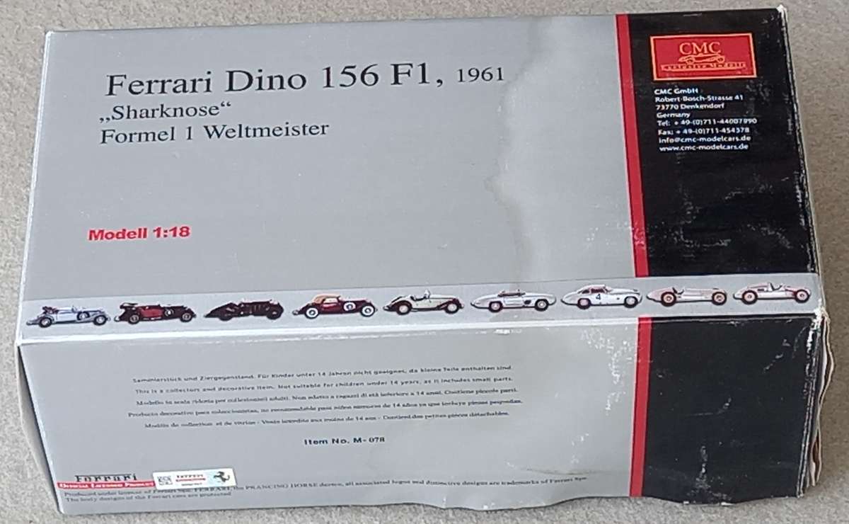 Ferrari Dino 156 - 1961 World Champion - P Hill - CMC 1/18
