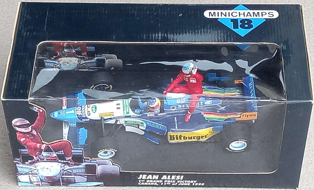 Benneton B195 taxi - 1995 World Champion Michael Schumacher / Alesi (Ferrari) taxi - Minichamps 1/18