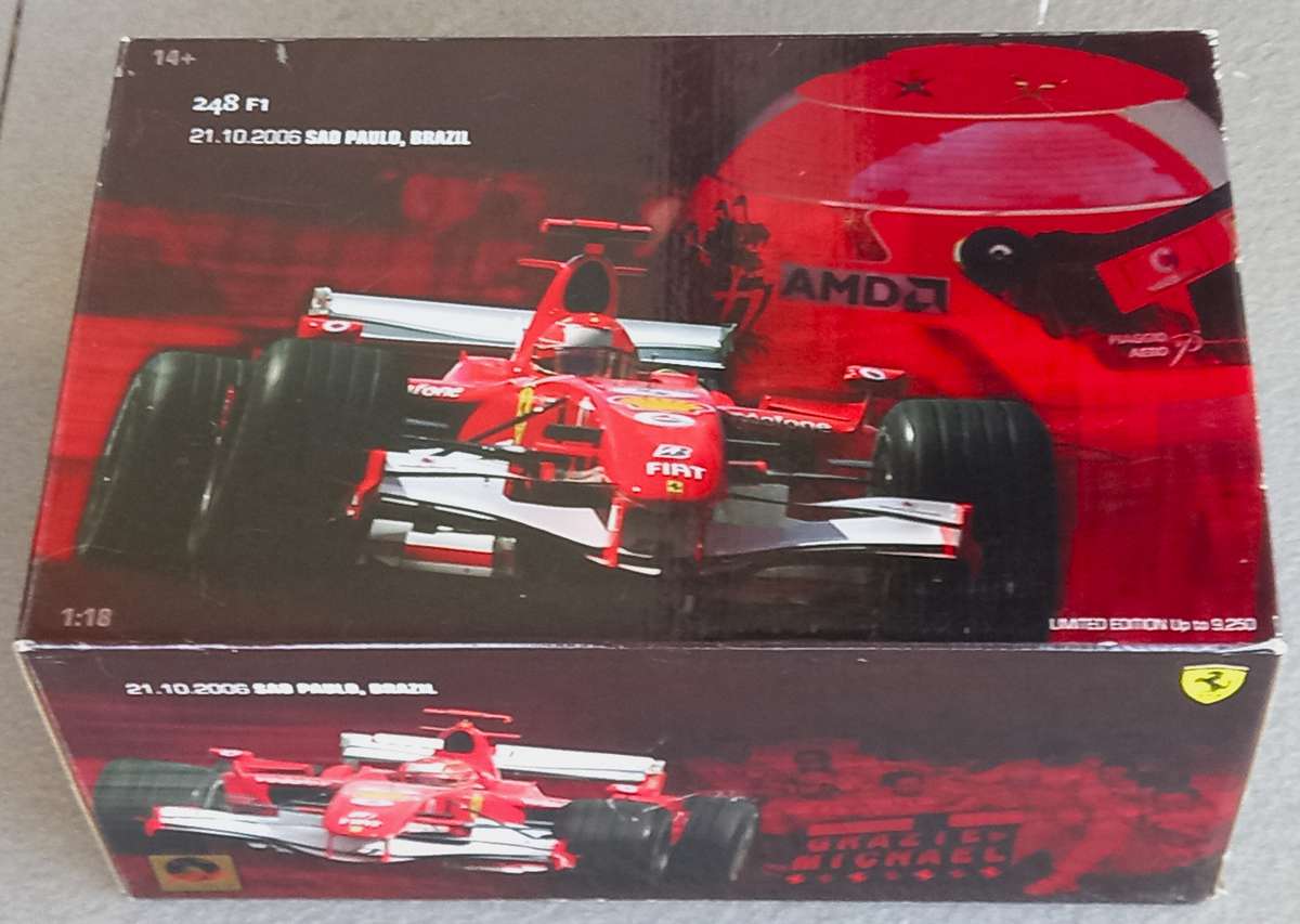 Ferrari 248 - 2006 - Schumacher's last Ferrari drive - Brazil - Hotwheels 1/18