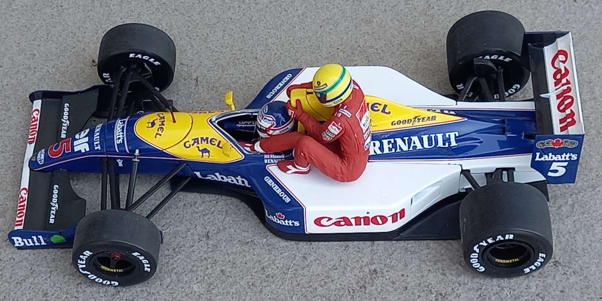 Williams FW14 - 1991 - N Mansell and A Senna taxi - Minichamps 1/18