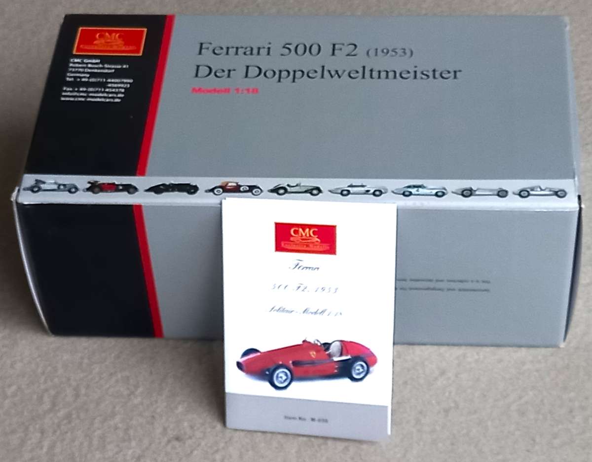 Ferrari Tipo 500 - Ascari - 1952/53 World Champion - CMC 1/18