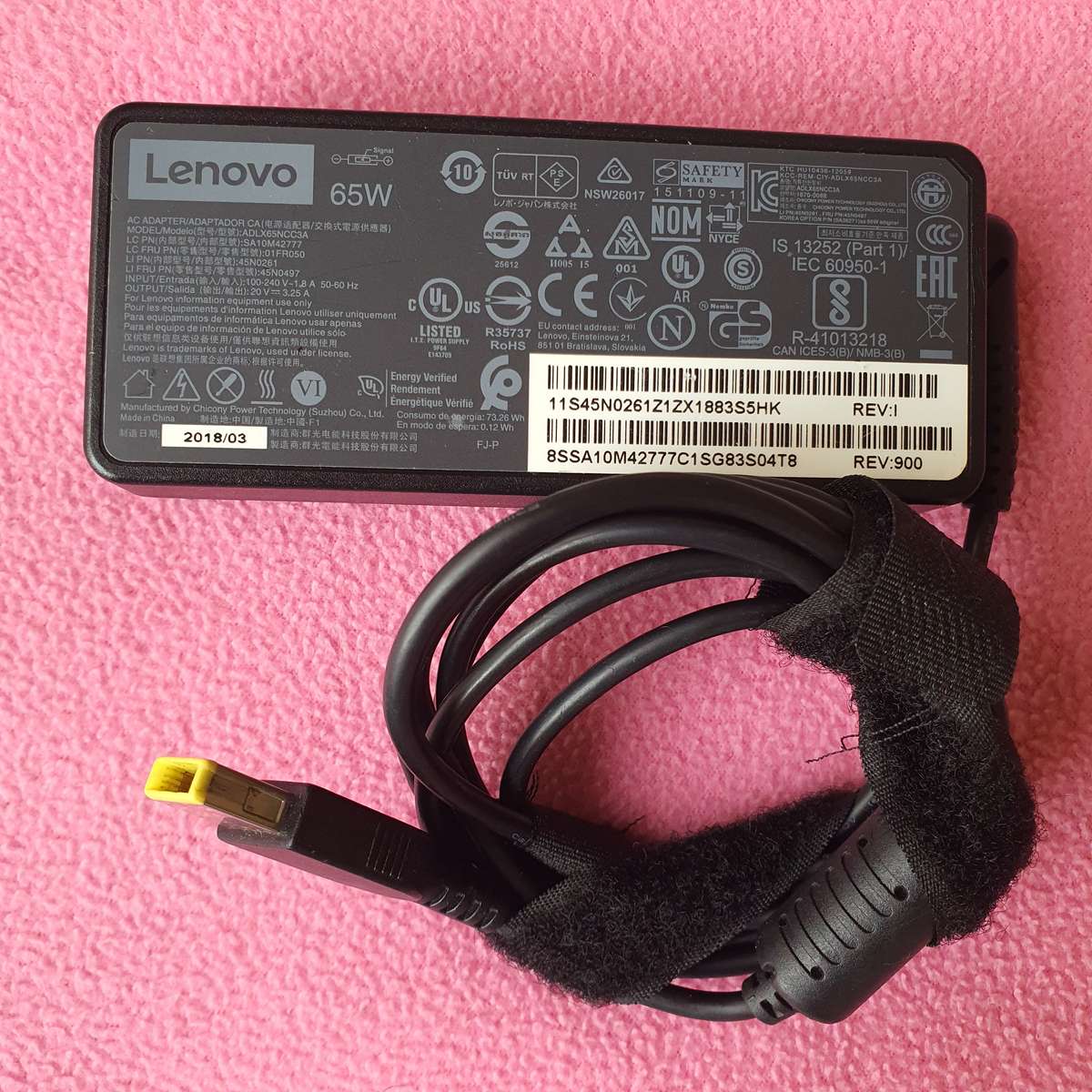 Original Lenovo (Rectangle Tip) | 20V | 65W Laptop Charger