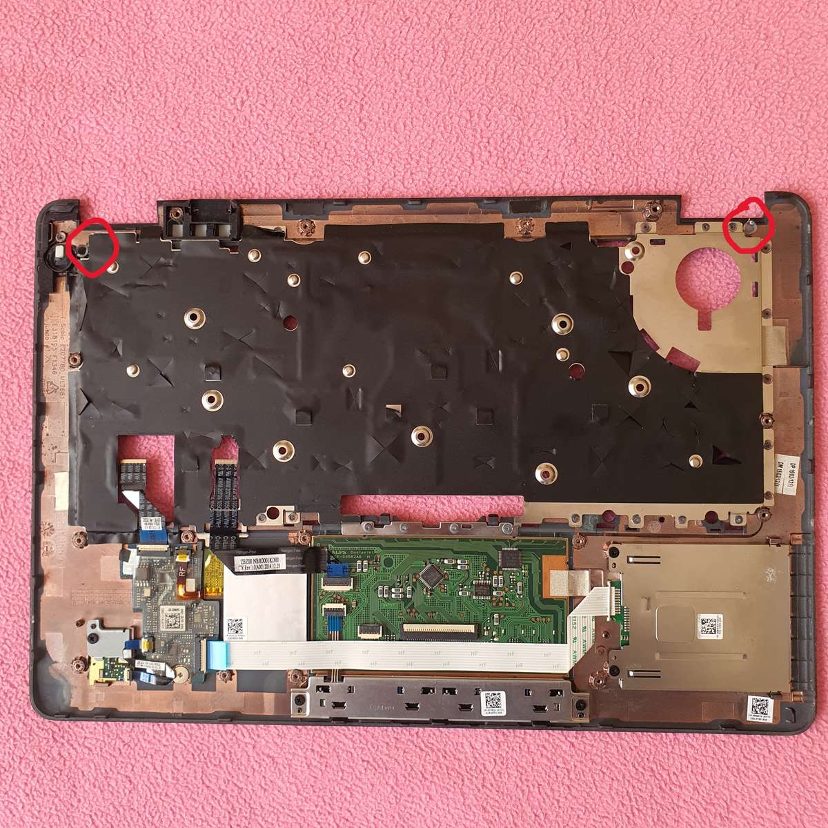 Dell Latitude E7250 Palmrest (With Touchpad, FingerPrint Reader + Express Card Reader)