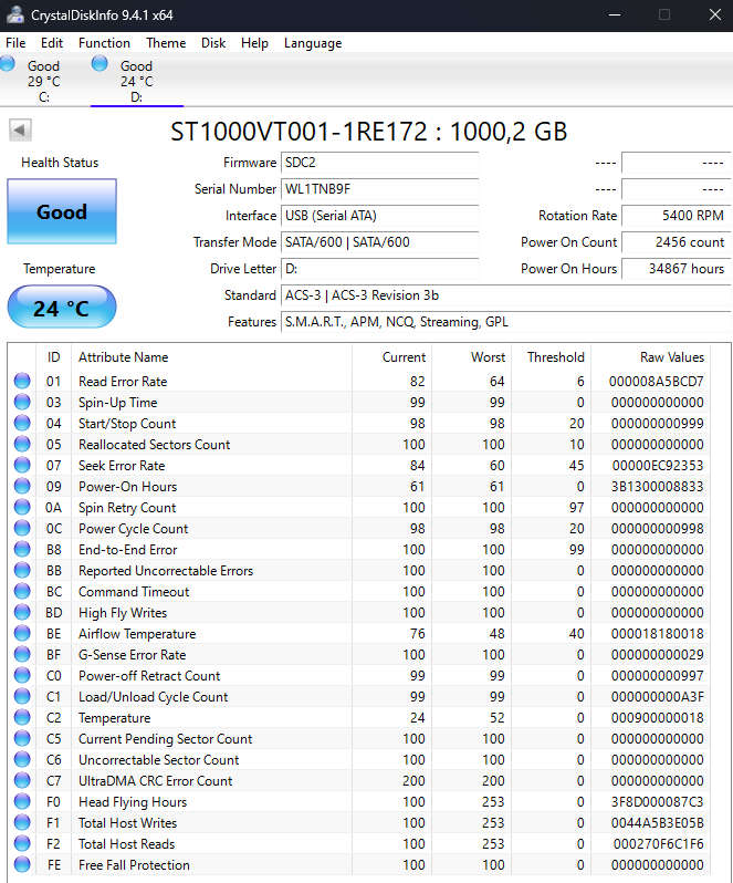 Seagate ST1000VT001 Video | 1TB - 5400RPM | SATA 6.0Gbps | 2.5-Inch Hard Drive