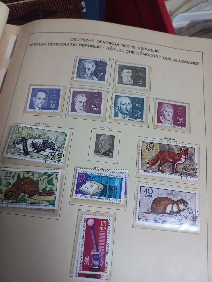 18 ALBUMS/FILES WITH STAMPS AND FIRST DAY COVERS HUGE LOT OF LOOSE STAMPS