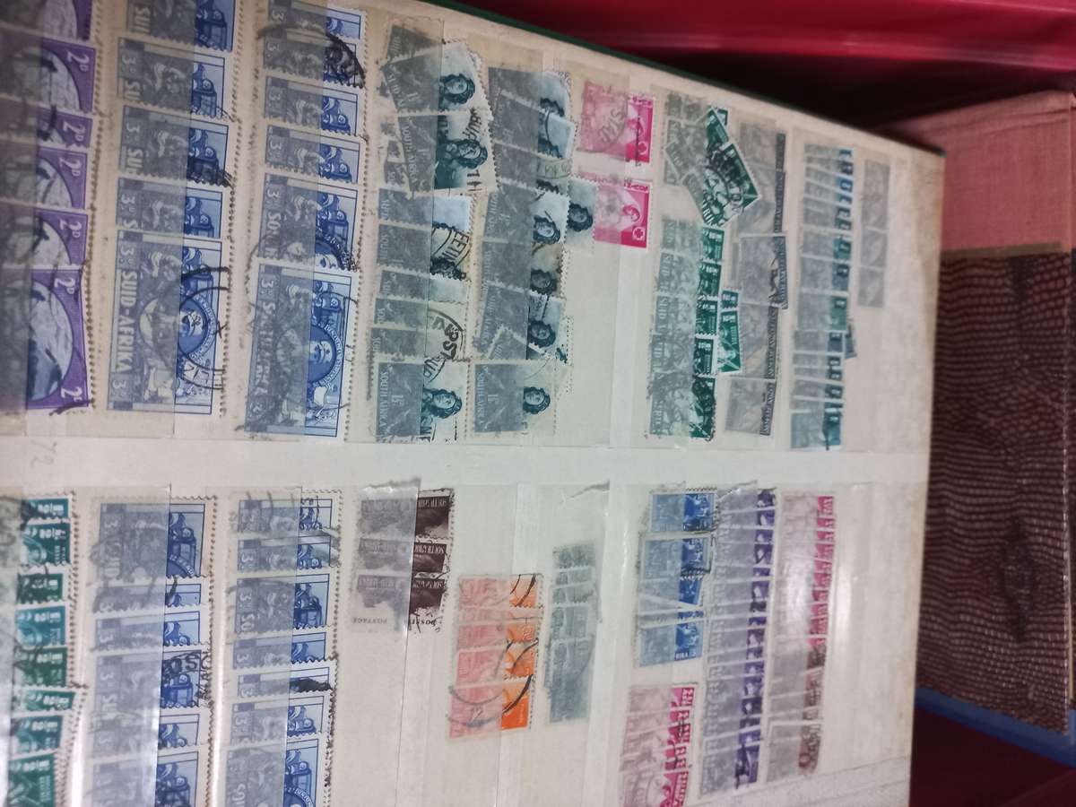 18 ALBUMS/FILES WITH STAMPS AND FIRST DAY COVERS HUGE LOT OF LOOSE STAMPS