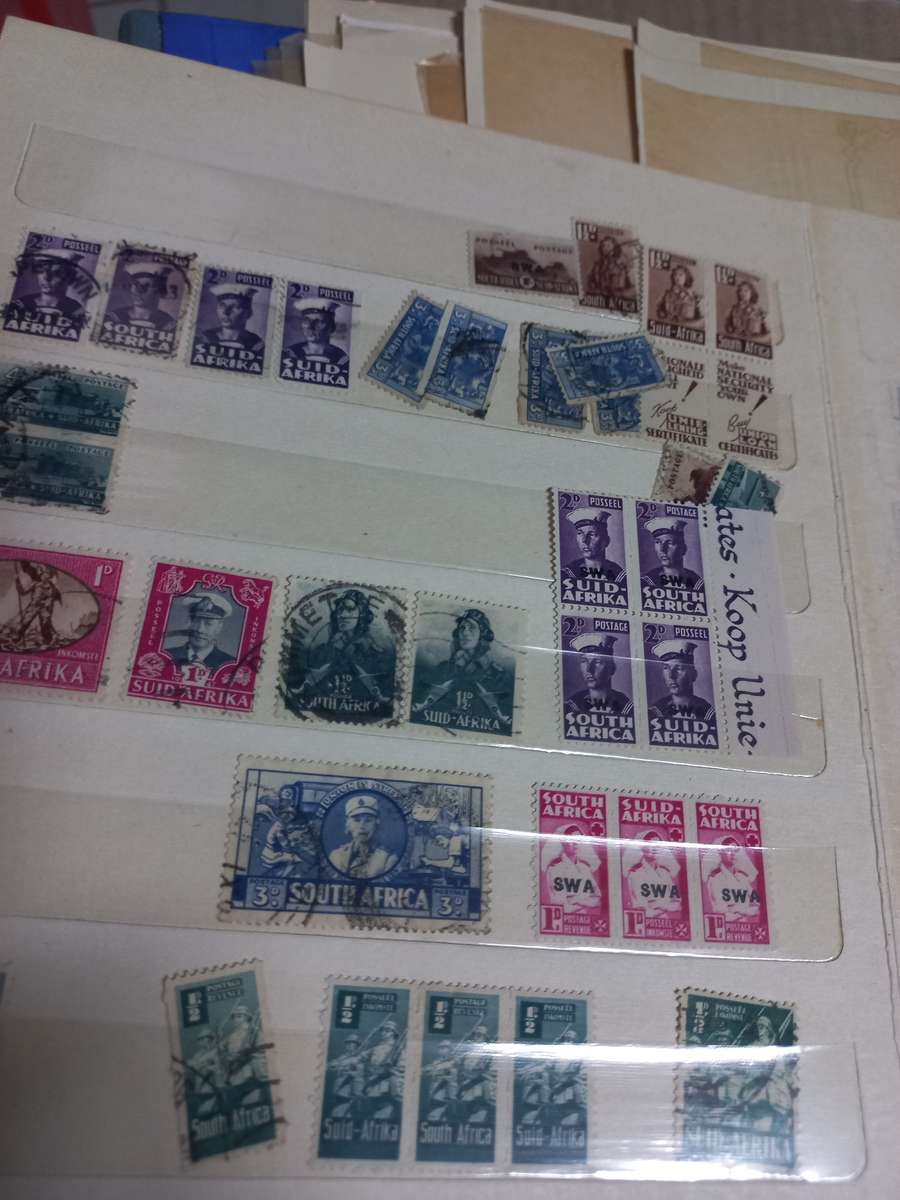 18 ALBUMS/FILES WITH STAMPS AND FIRST DAY COVERS HUGE LOT OF LOOSE STAMPS