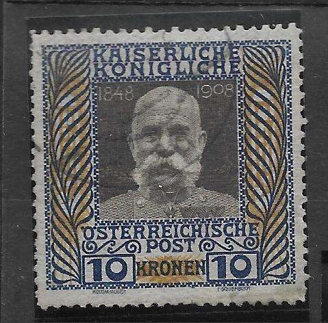 AUSTRIA 1908  SG189 A/B - SG 206 Complete Set   C/V R3 680-00 MH& Fine Used