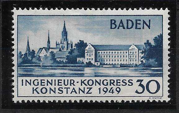 ALLIED OCCUPATION French Zone Scarce Stamp SG No. FB 46 or FB46a £33 OR £800      (*) MM