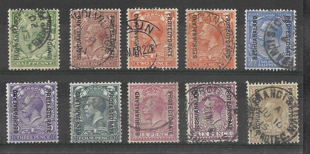 BRITISH BECHUANALAND STOCK CARD FILLED WITH MINT AND FINE USED