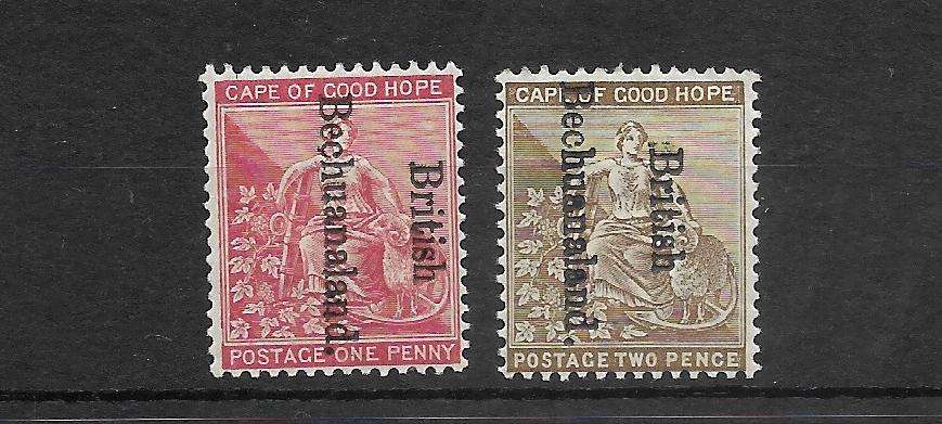 BRITISH BECHUANALAND STOCK CARD FILLED WITH MINT AND FINE USED