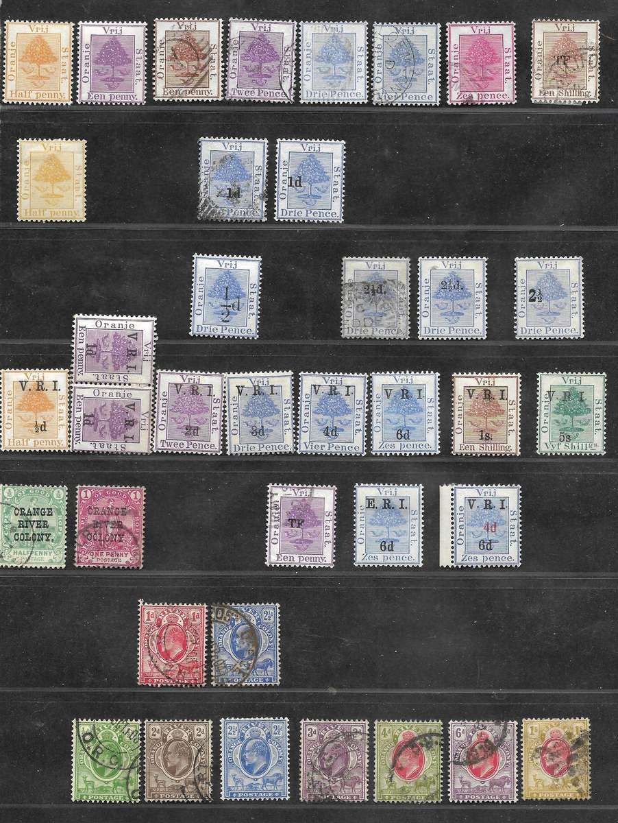 ORANGE FREE STATE  MEGA LOT 1/2d INVERTED WM included  SEE MULTIPLE SCANS BELOW