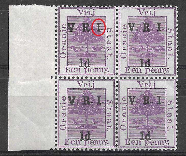 ORANGE FREE STATE SACC 71a INVERTED 1 for I UMM(**)