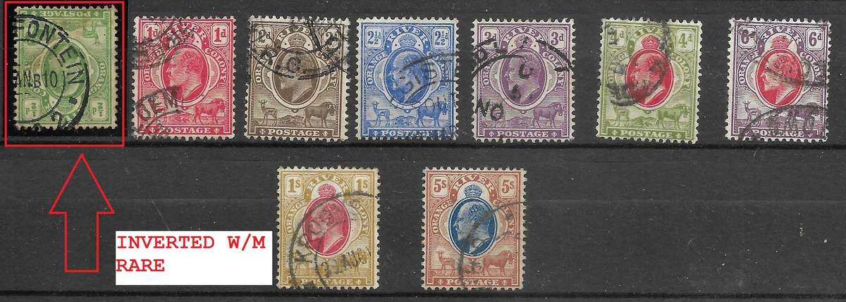 ORANGE FREE STATE  MEGA LOT 1/2d INVERTED WM included  SEE MULTIPLE SCANS BELOW