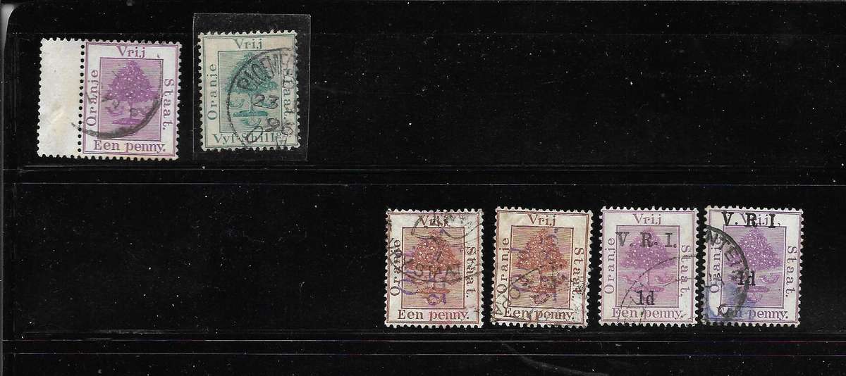 ORANGE FREE STATE  MEGA LOT 1/2d INVERTED WM included  SEE MULTIPLE SCANS BELOW