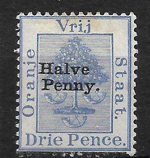 ORANGE FREE STATE Half Penny Misplaced Bars