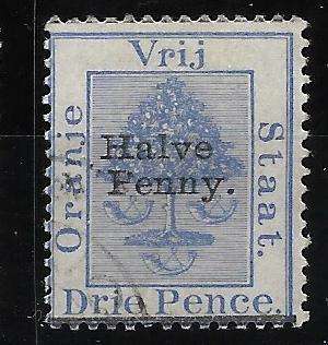 ORANGE FREE STATE Half Penny Misplaced Bars
