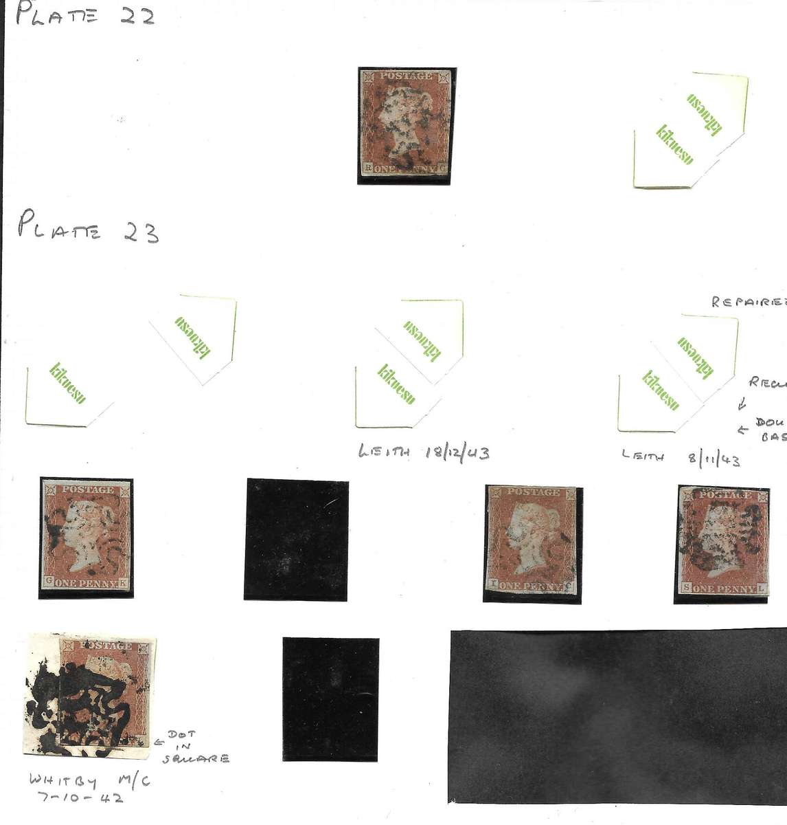 GREAT BRITAIN EARLY 1d RED Small Study