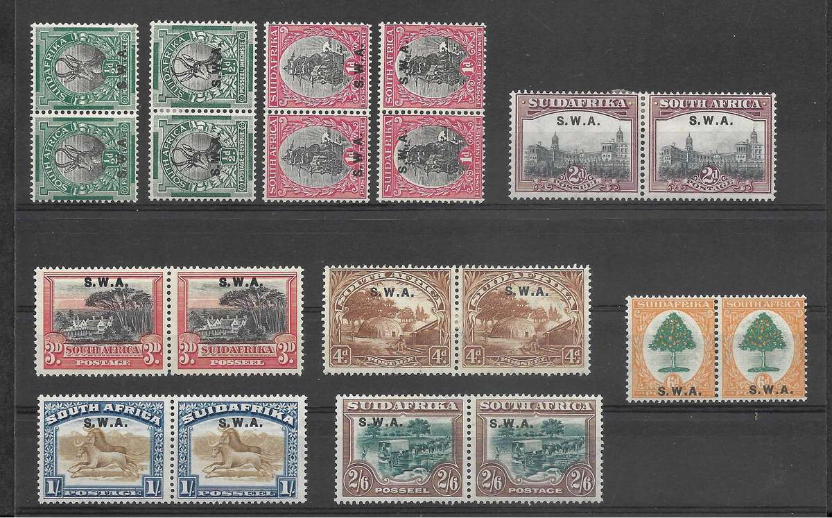 SOUTH WEST AFRICA MM(*)  SHORT SET