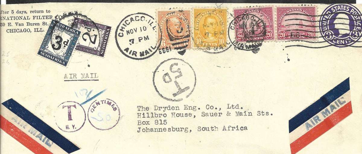 UNION/RSA POSTAGE DUES - AUCTION CLOSES AT 13h45 TO AVOID RUSH