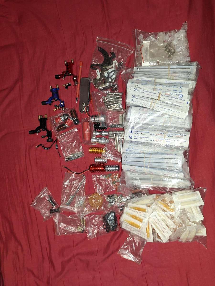 Massive Tattoo Supplies Bundle  Machines, Needles, Tips & More!