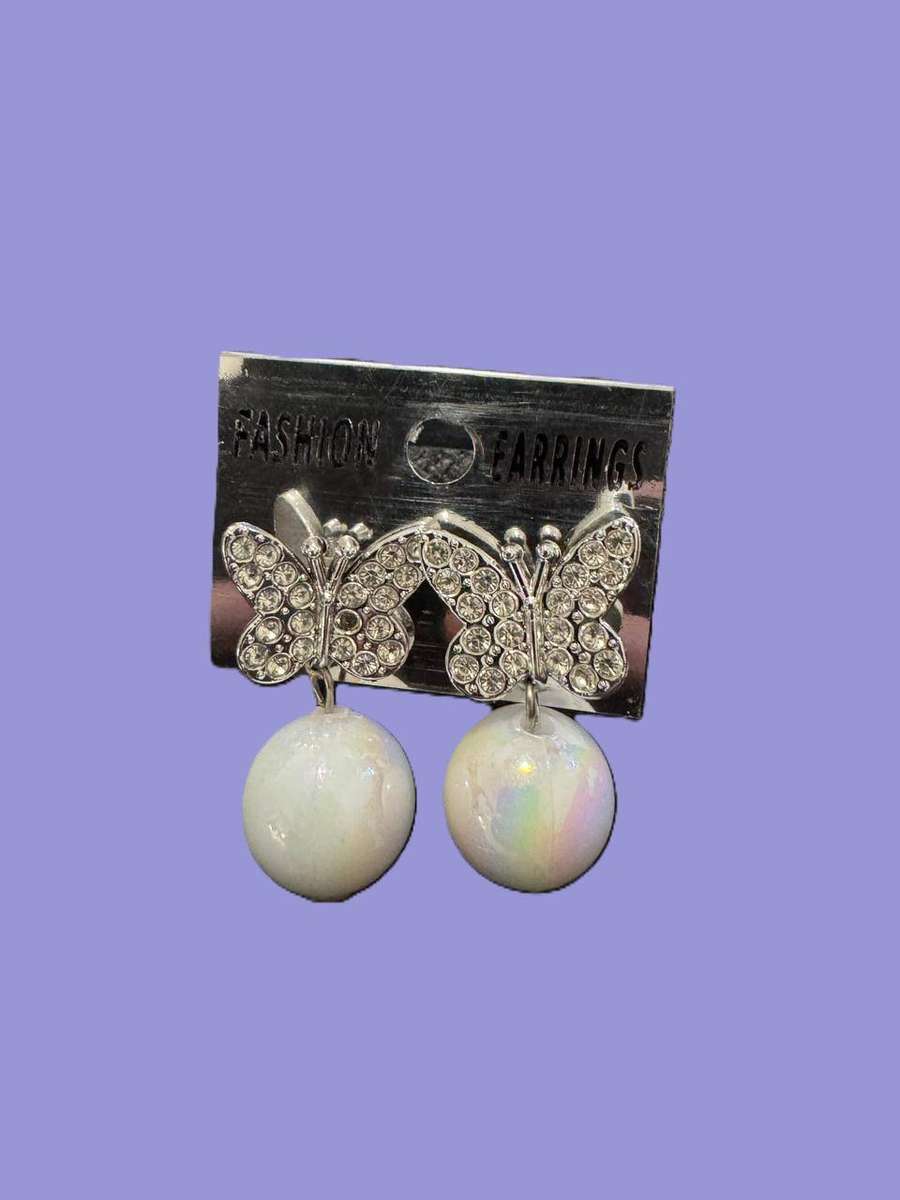 Butterfly Earring with a drop (best gift)- 70% off