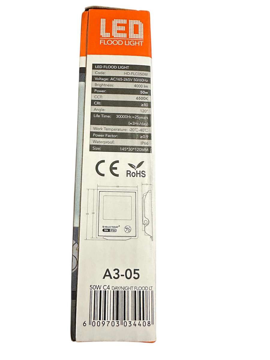 LED Flood Light 50W WITH SENSOR- 4000lm and 30000hr Lifetime (CLEARANCE SALE)