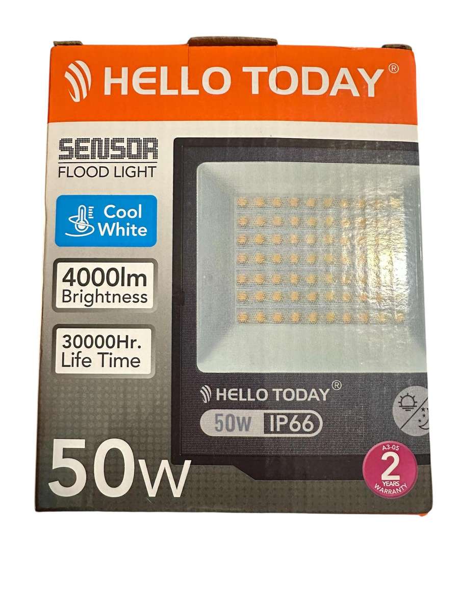 LED Flood Light 50W WITH SENSOR- 4000lm and 30000hr Lifetime (CLEARANCE SALE)