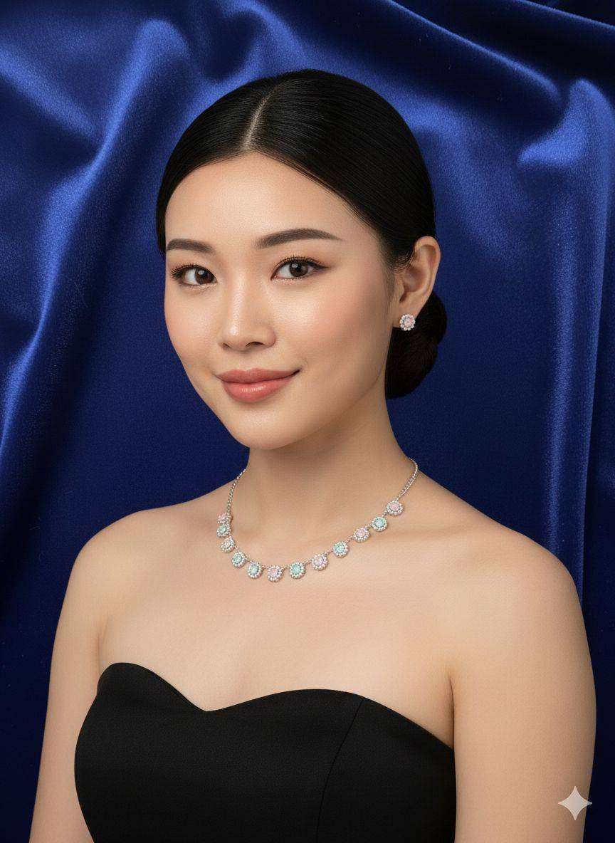 Necklace with earring set - beautiful and authentic - 70% off (best mother's day gift)