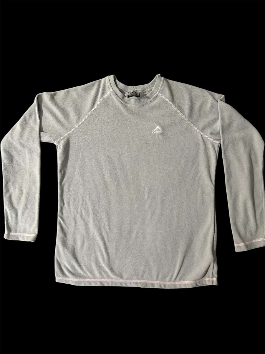 100%  Original K-WAY Youth Hawk Fleece Top (GREY) (SIZE- 13-14 Years)