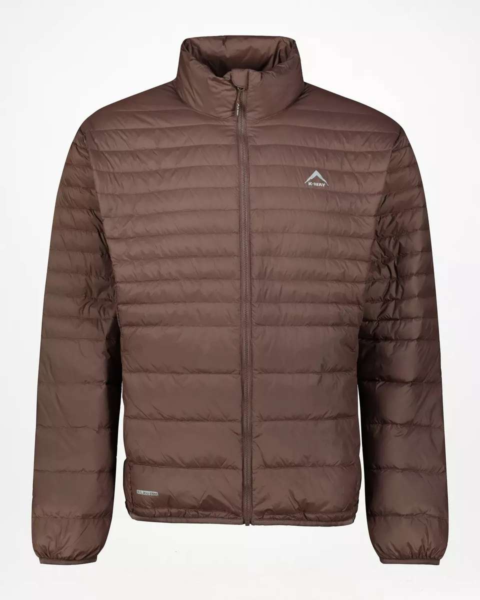 100% Original BROWN K-Way Men's K-Lite Down Puffer Jacket (SIZE- XXL)