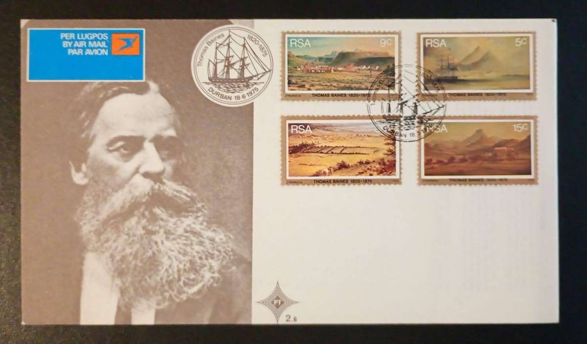 1975 RSA Thomas Baines FDC 2.6